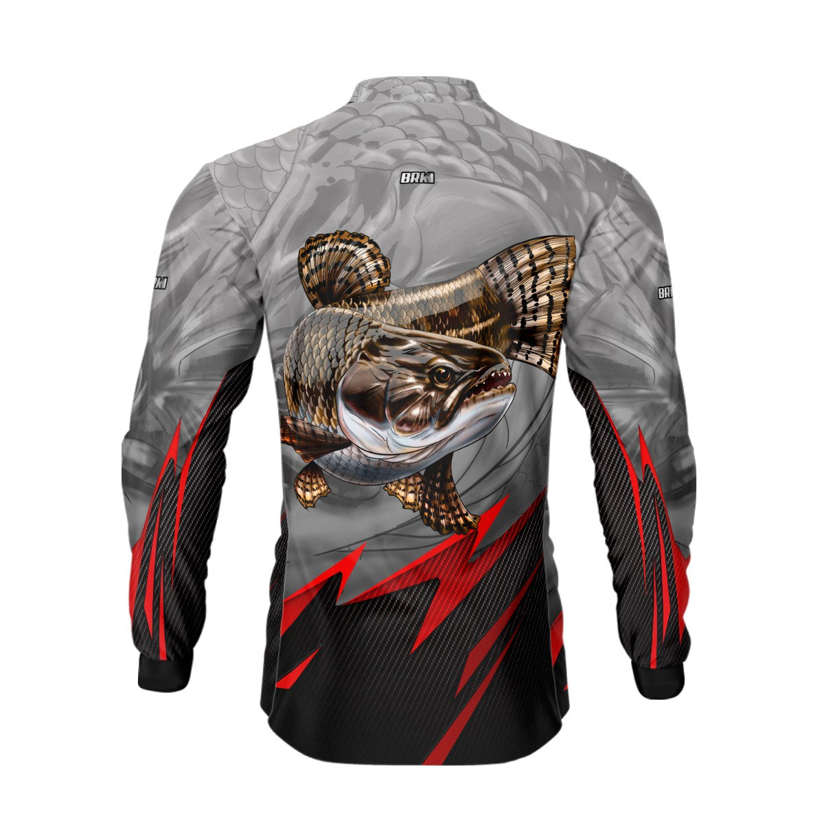 Camisa de Pesca Brk Traíra Cinza com Proteção UV50+ - Brk Fishing