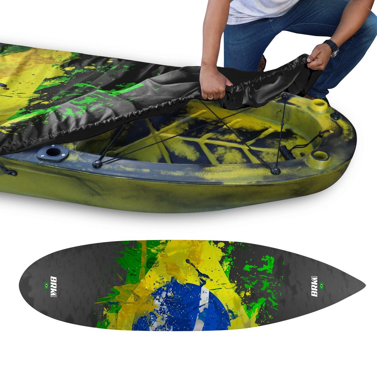 Capa de Caiaque Brk Cinza Brasil - Brk Fishing