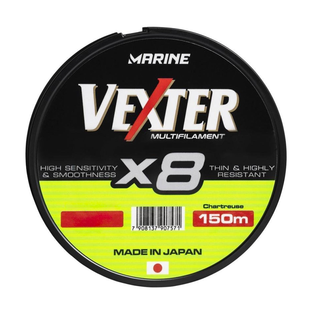 Linha Vexter X8 Mult Chartreuse 150m - Marine Sports - Brk Fishing
