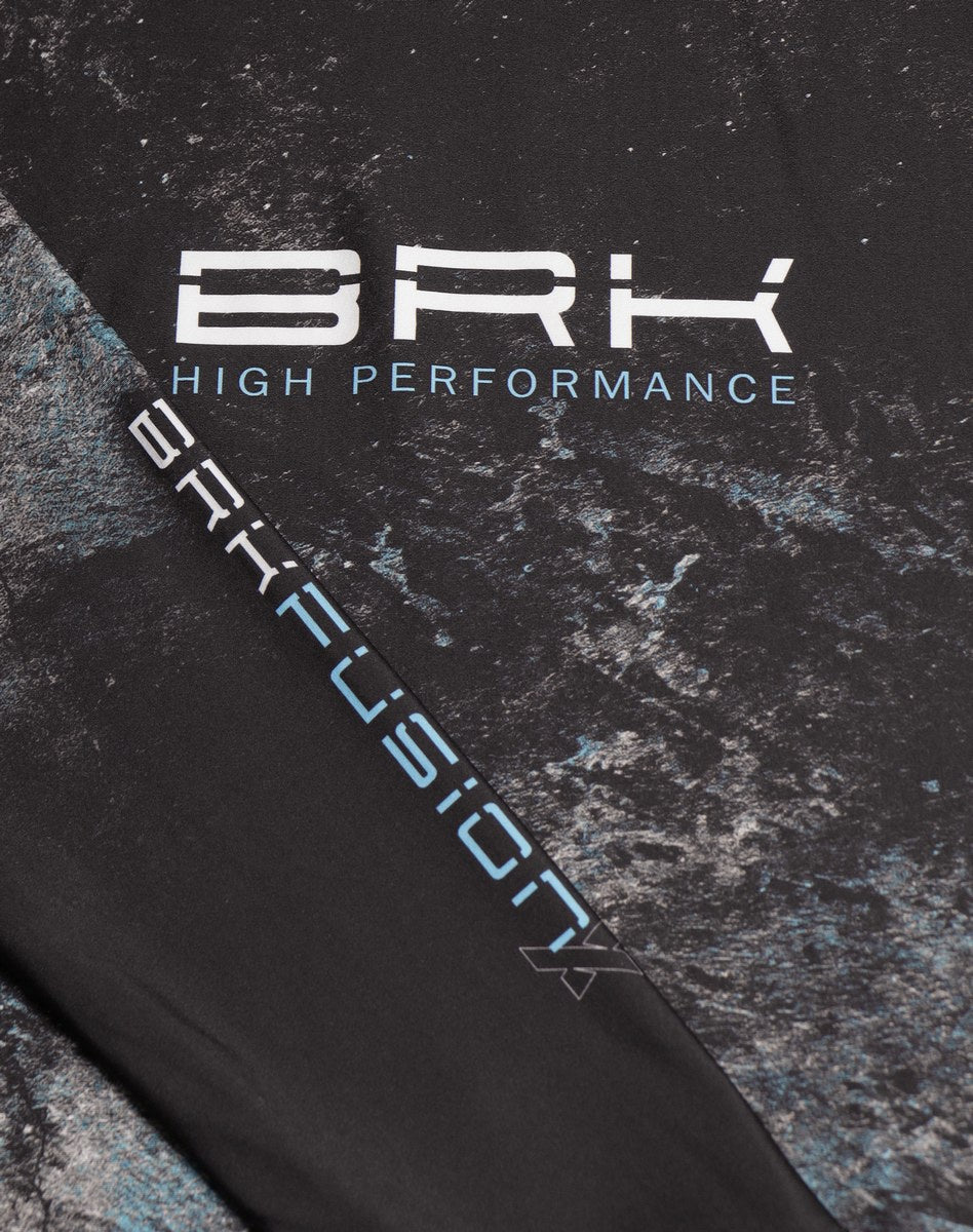 Camisa FusionX Brk Galaxy Preta e Azul com Capuz e Proteção UV50+ - Brk Fishing