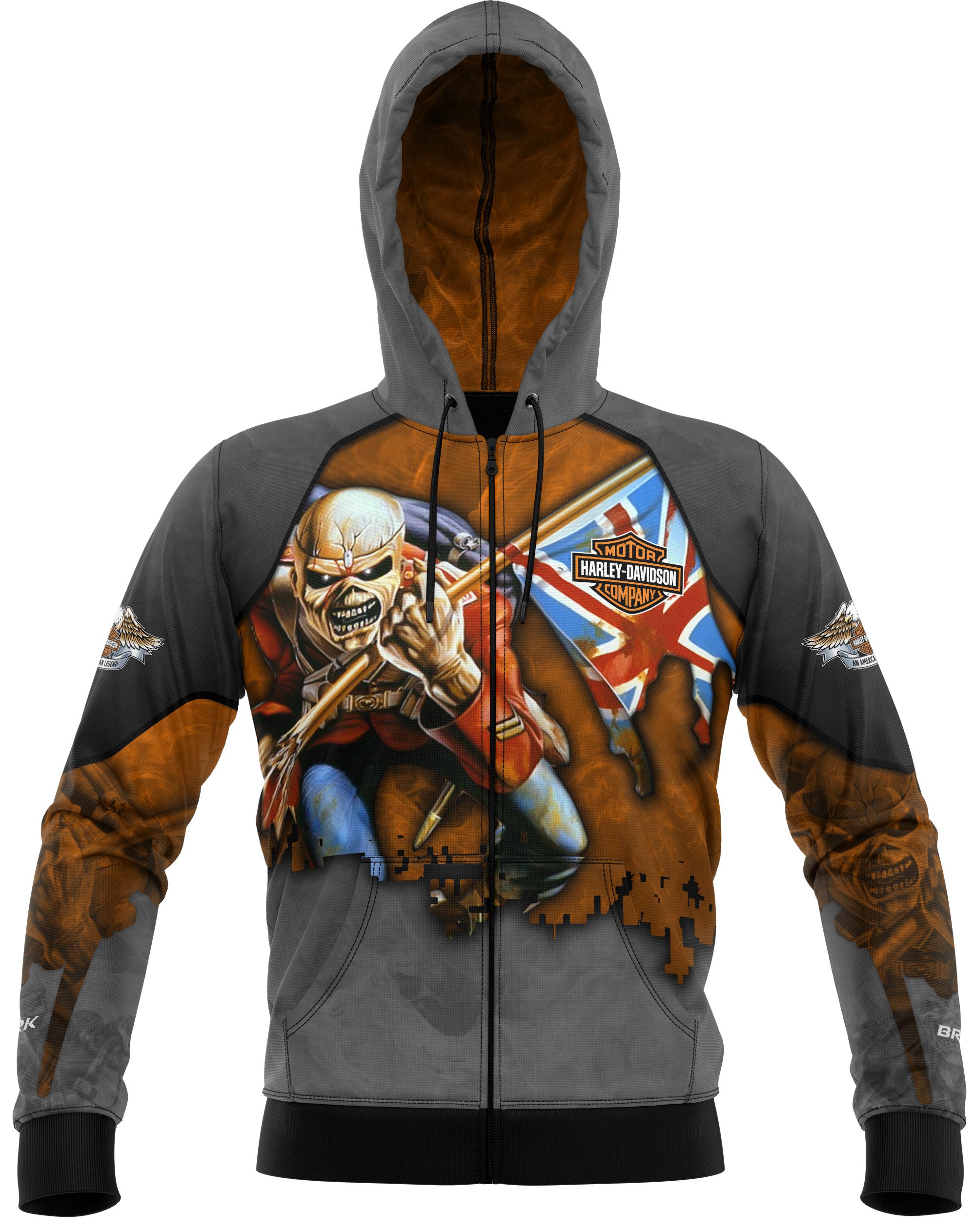 Jaqueta Moletom Esportiva Brk Iron Maiden Brk Fishing