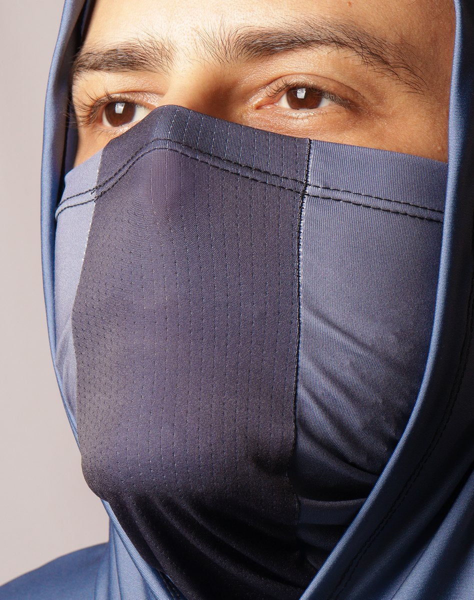 Camisa FusionX Brk Deep Camuflada Azul com Capuz e Proteção UV50+ - Brk Fishing