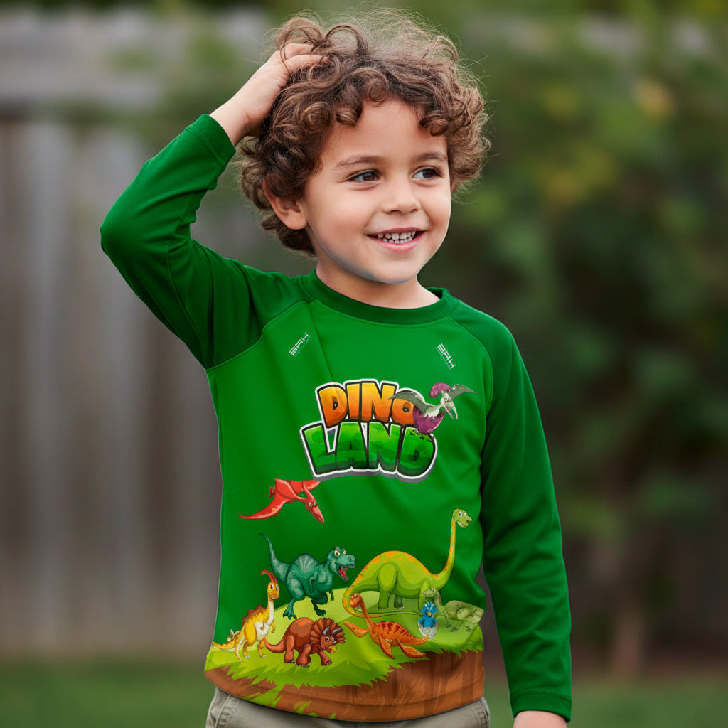 Camisa de Pesca Kids Brk Dino Land com Proteção UV50 Brk Fishing