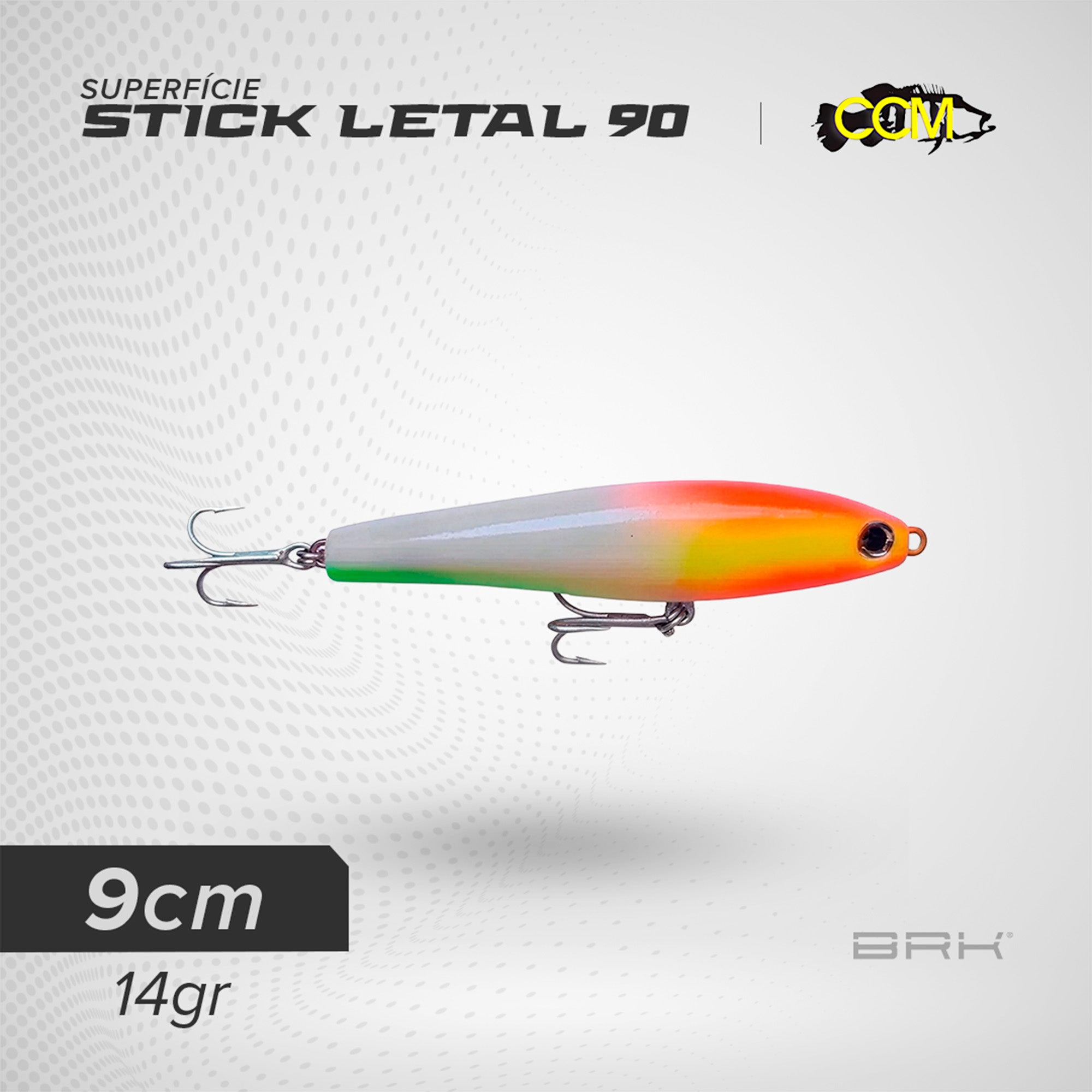 Isca Artificial CCM Stick Letal 90 Superfície - Brk Fishing
