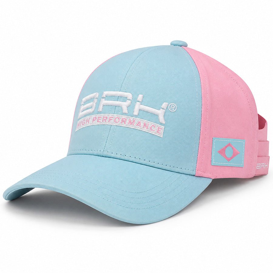 Boné de Pesca Feminino Azul e Rosa