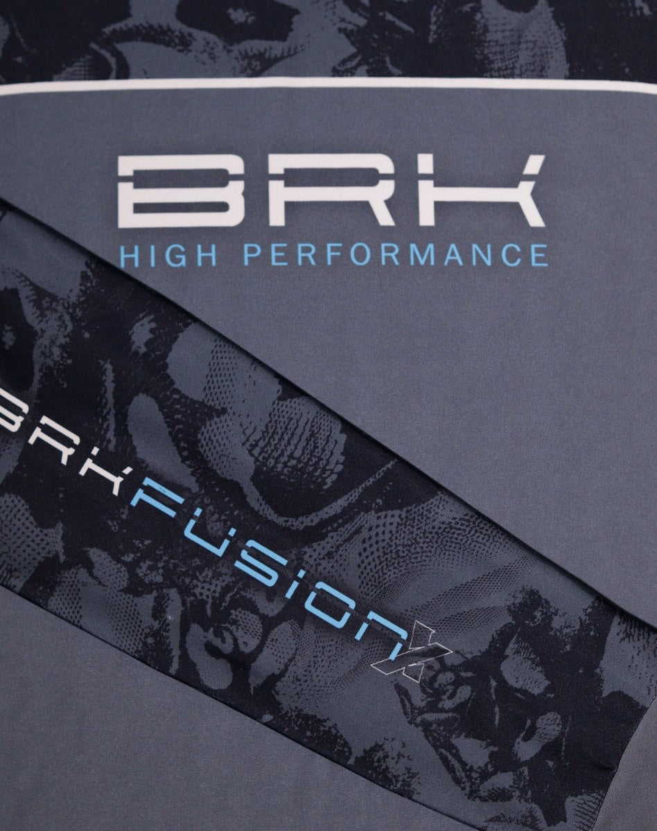 Camisa FusionX Brk Deep Camuflada Parcial Cinza com Capuz e Proteção UV50+ - Brk Fishing