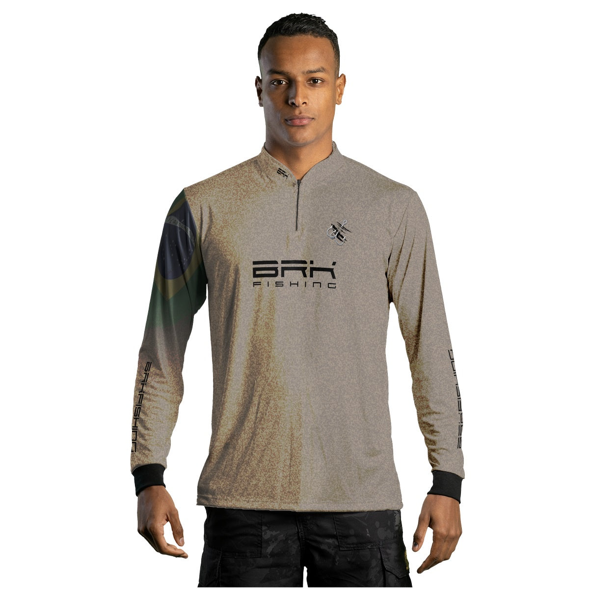 Camisa de Pesca Brk Garateia Clean Bandeira Brasil com Proteção Solar UV50+ Brk Fishing