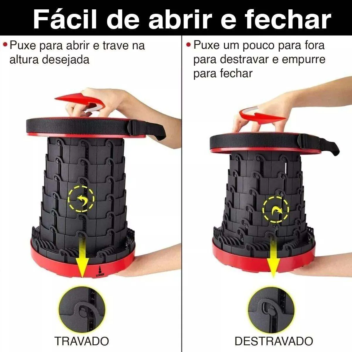 Banco Telescópico Portátil Albatroz DZ-150 - Brk Fishing