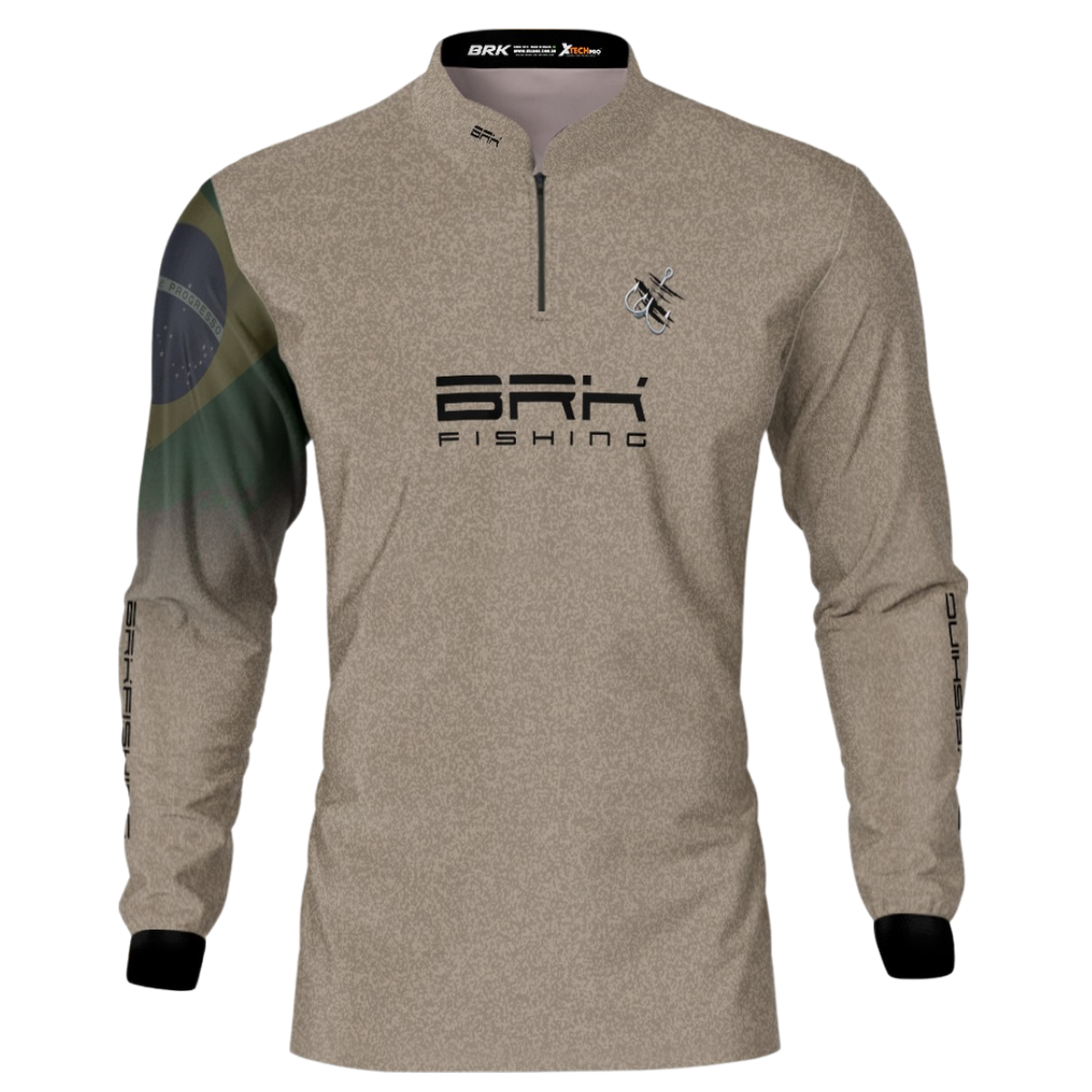 Camisa de Pesca Brk Garateia Clean Bandeira Brasil com Proteção Solar UV50+ Brk Fishing