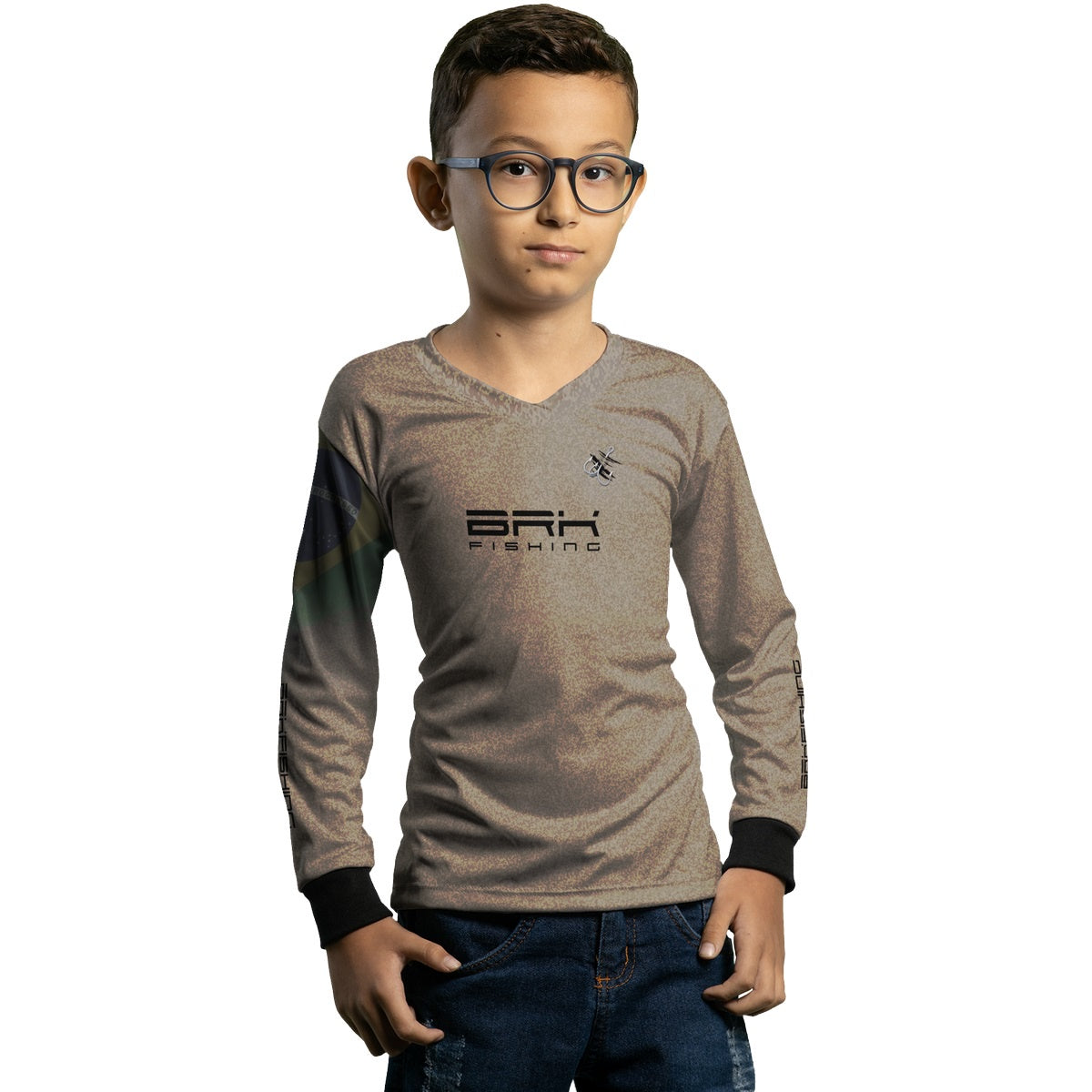 Camisa de Pesca Brk Garateia Clean Bandeira Brasil com Proteção Solar UV50+ Brk Fishing