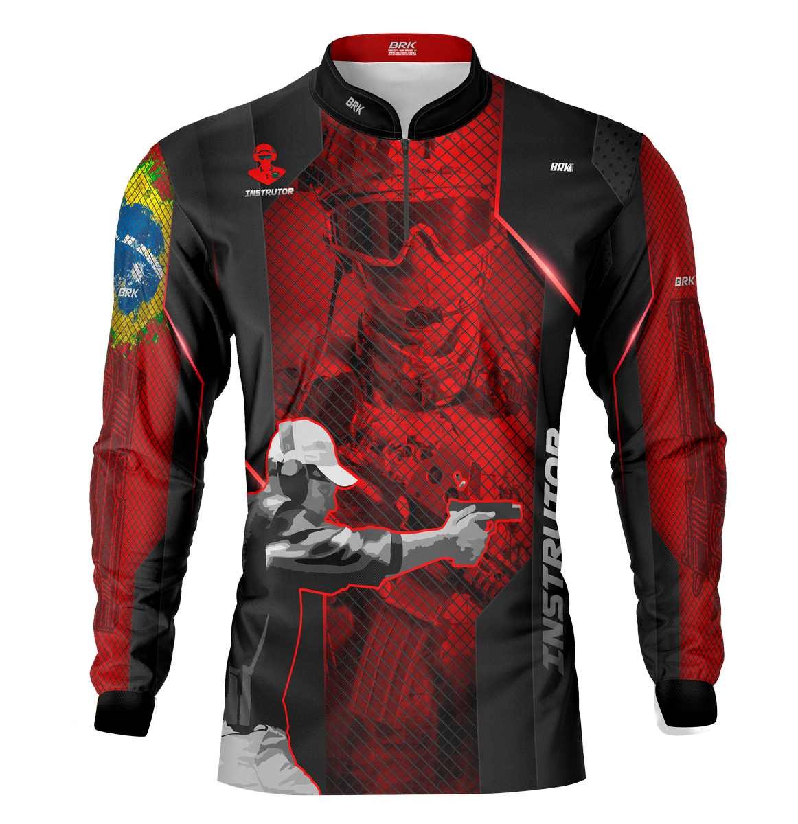 Camisa Instrutor Clube de Tiro Brk com Proteção Uv50+ - Tamanho: G1