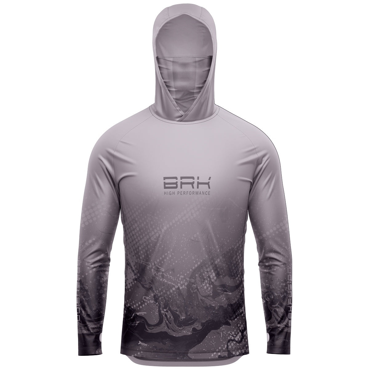 Camisa FusionX Brk Galaxy Cinza com Capuz e Proteção UV50+ - Brk Fishing