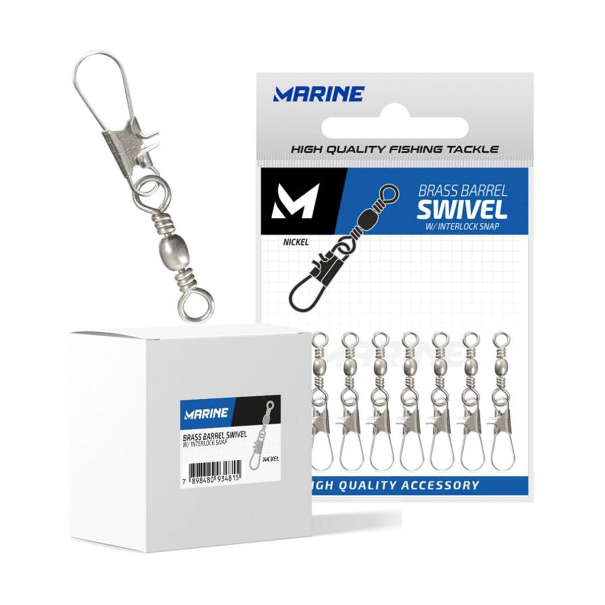 Girador Bss Nickel com Snap | 1 Caixa com 100 Unidades - Escolha o Tamanho - Brk Fishing