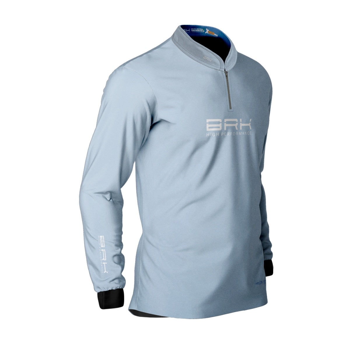 Camisa de Pesca Brk Cavala Mapa Náutico Azul Claro com Proteção Solar UV50+ - Brk Fishing
