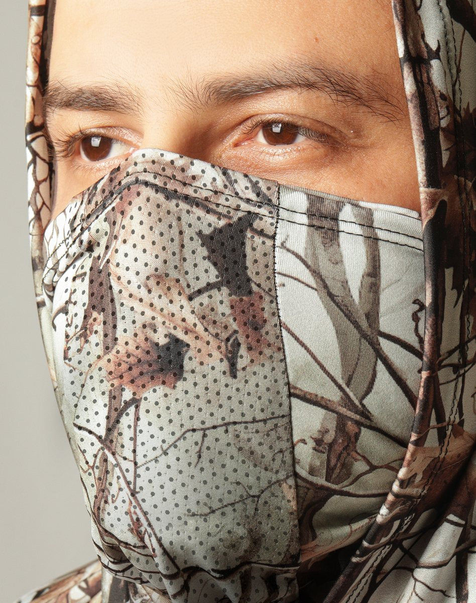 Camisa FusionX Brk Hunter Real Tree Camuflado com Capuz e Proteção UV50+ - Brk Fishing