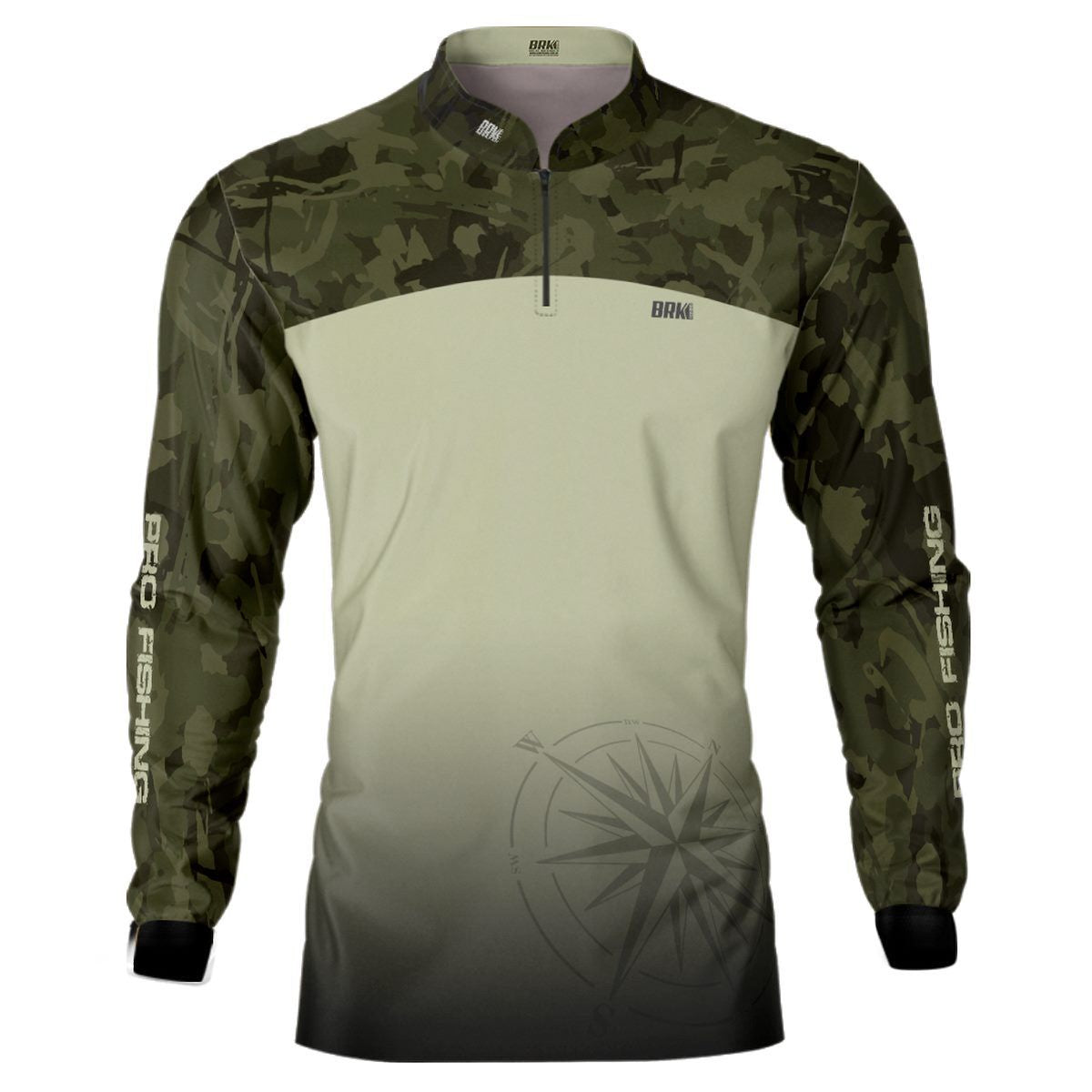 Camisa de Pesca Brk Compass Camuflado com Proteção Solar UV50+ Brk Fishing