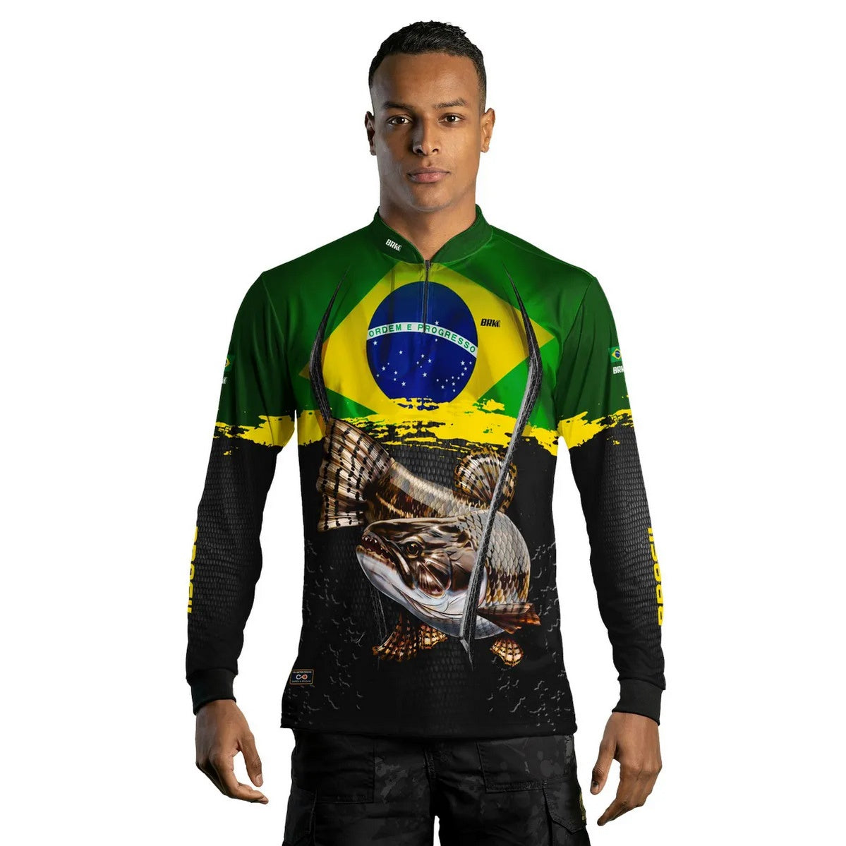 Camisa Brk Traíra Brasil Proteção Solar UV50+ - Brk Fishing