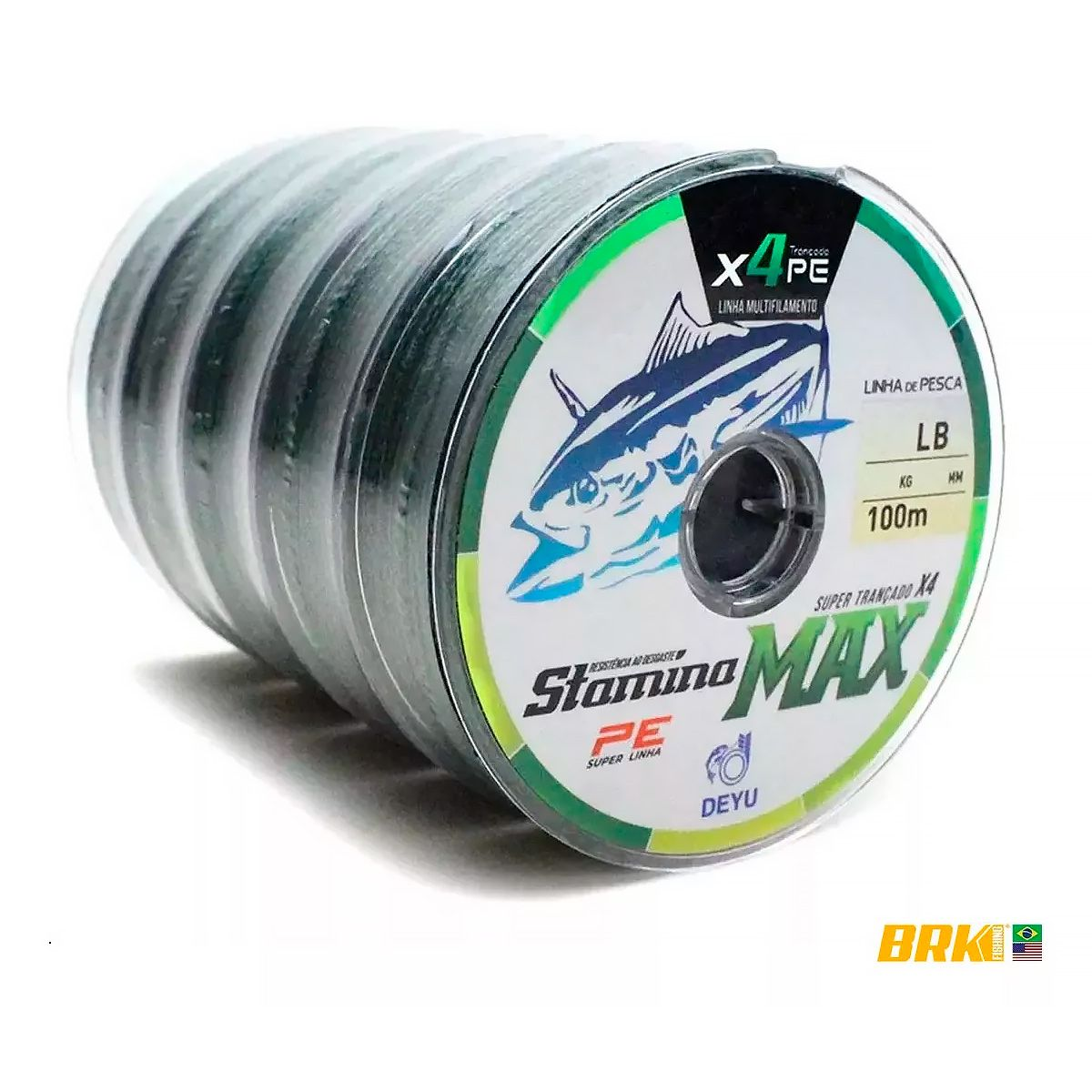 Linha de Pesca Multifilamento Deyu 4X 100m - Brk Fishing