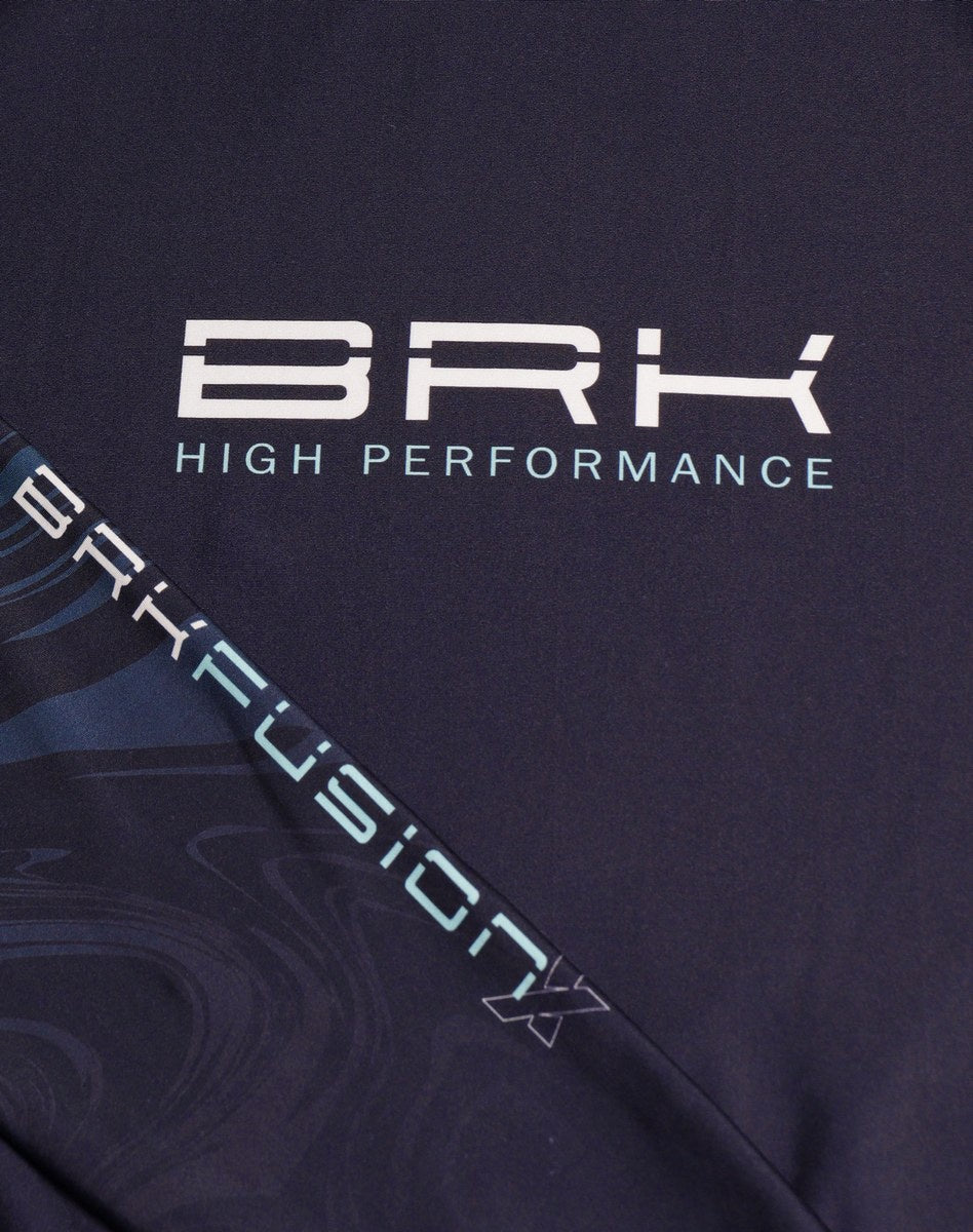 Camisa FusionX Brk Camo Distorções Azul com Capuz e Proteção UV50+ - Brk Fishing