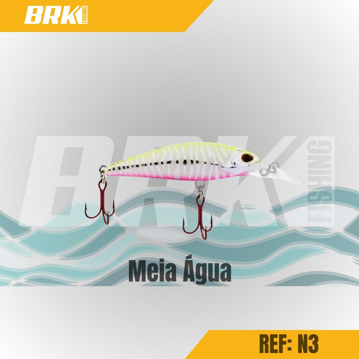 Isca Artificial Marine Sports Raptor Shad 70 Meia-Água - Brk Fishing