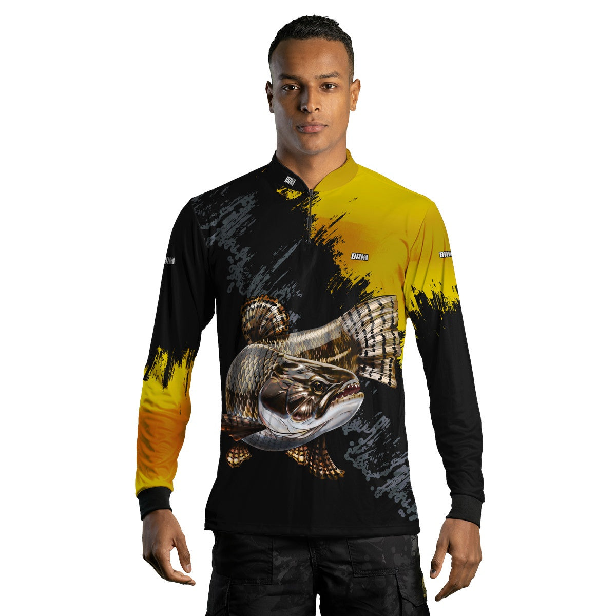 Camisa de Pesca Brk Traíra Preta com UV50+ - Brk Fishing