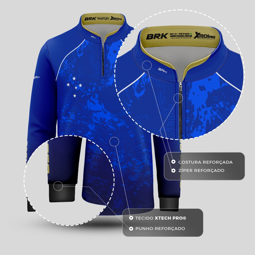 Camisa de Pesca Infantil Brk Cruzeiro com Proteção UV50+ Brk Fishing