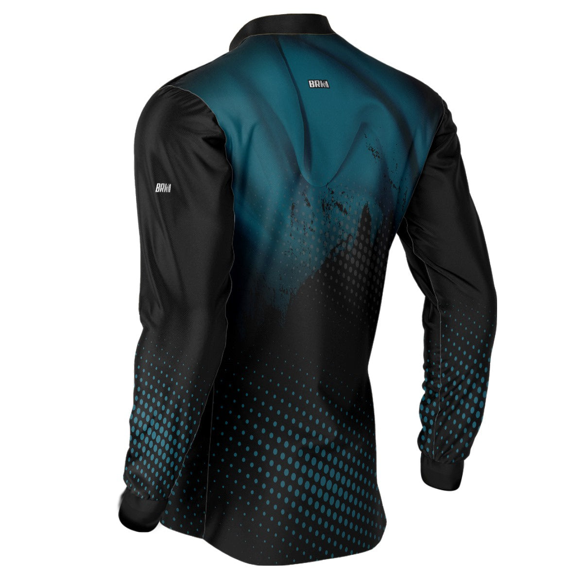 Camisa de Pesca Brk Azul e Preta com Uv50 Brk Fishing