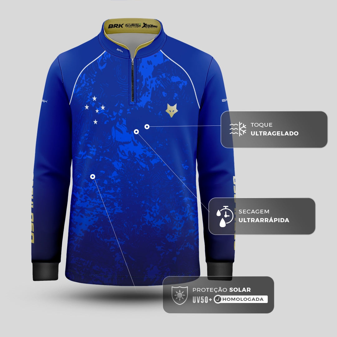 Camisa de Pesca Infantil Brk Cruzeiro com Proteção UV50+ Brk Fishing