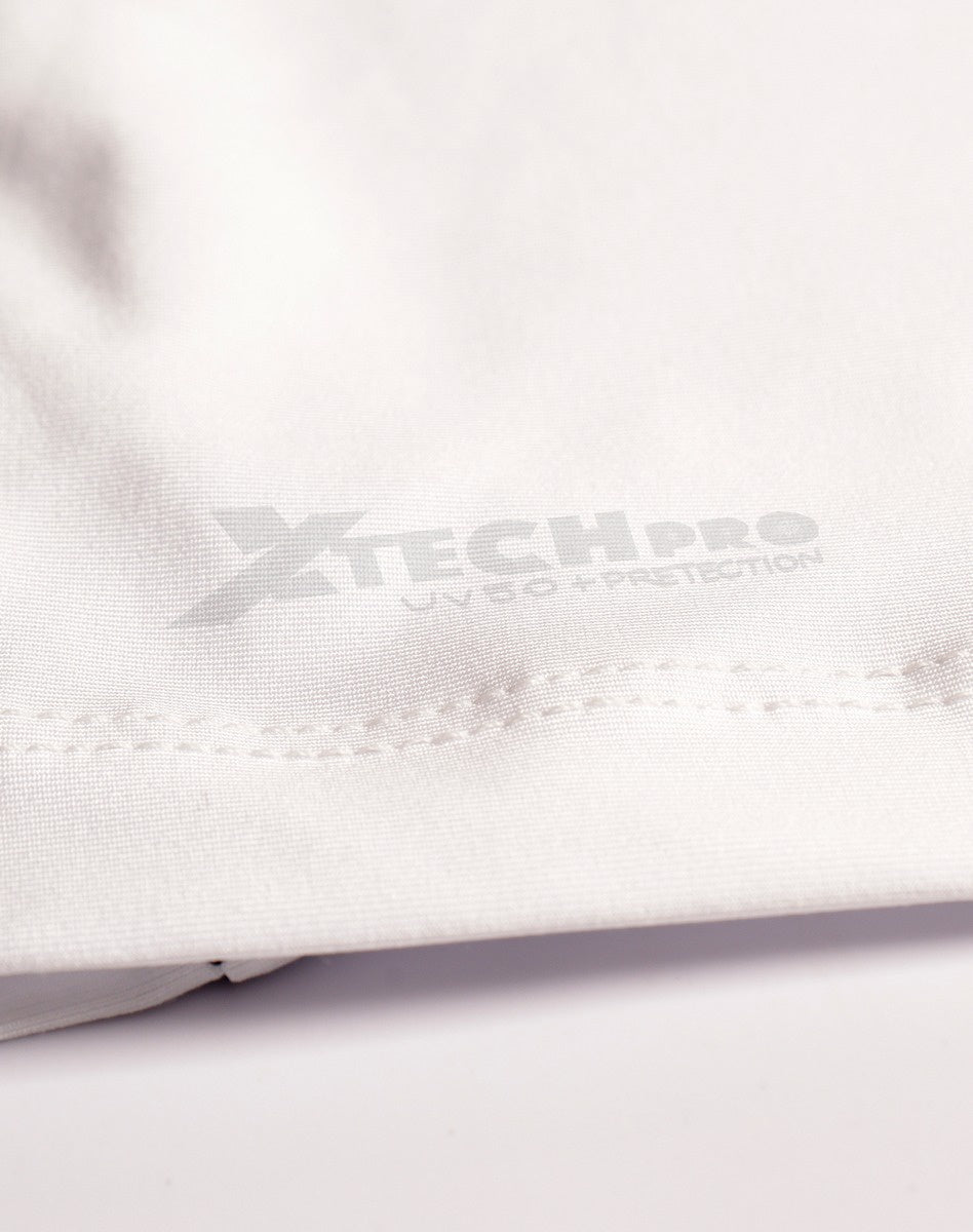 Camisa FusionX Brk Marine Camuflada Azul Branco com Capuz e Proteção UV50+ Brk Fishing