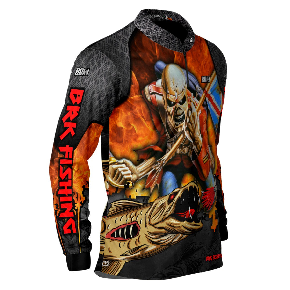 Camisa de Pesca Traíra Eddie Iron Maiden Limited com UV50+ - Brk Fishing
