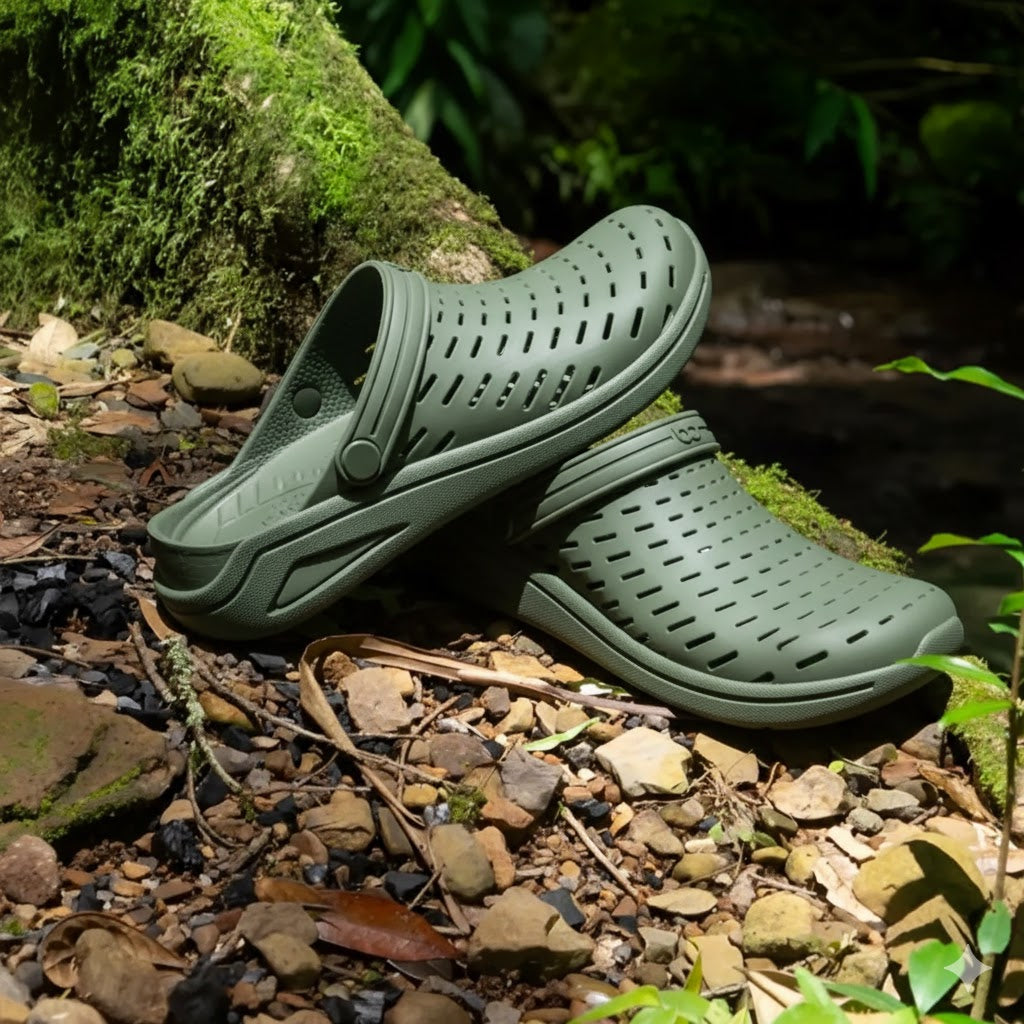 Sandália Antiderrapante para Pesca Boaonda Brave Verde Selva - Brk Fishing
