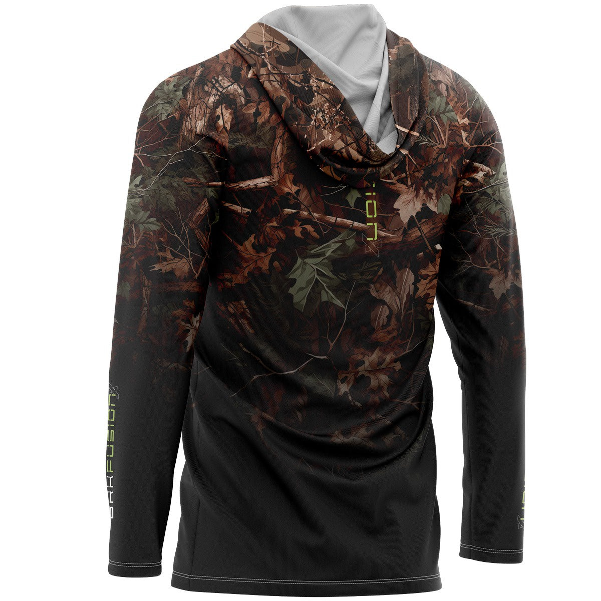 Camisa FusionX Brk Hunter Camu Floresta Preta com Capuz e Proteção UV50+ - Brk Fishing