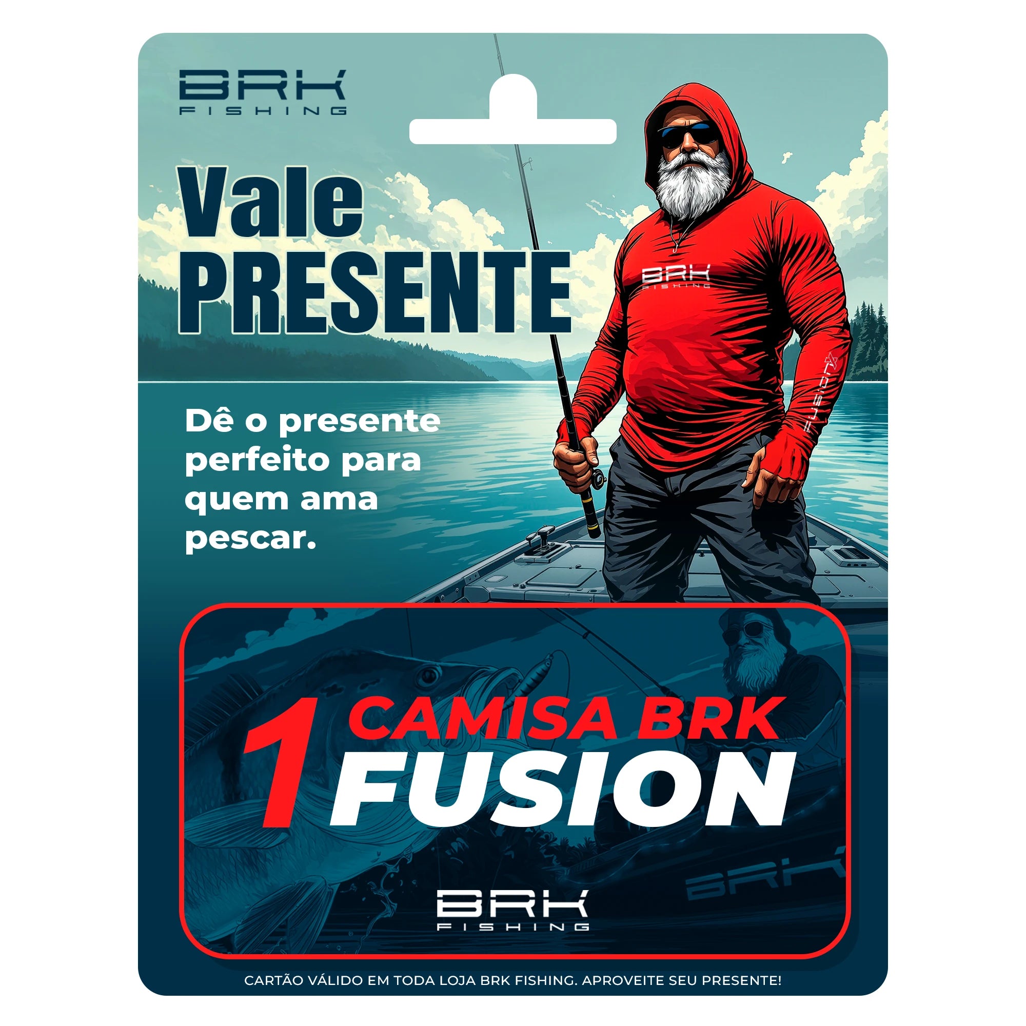 Vale Presente BRK® — 1 Camisa FUSION UV50+ Brk Fishing