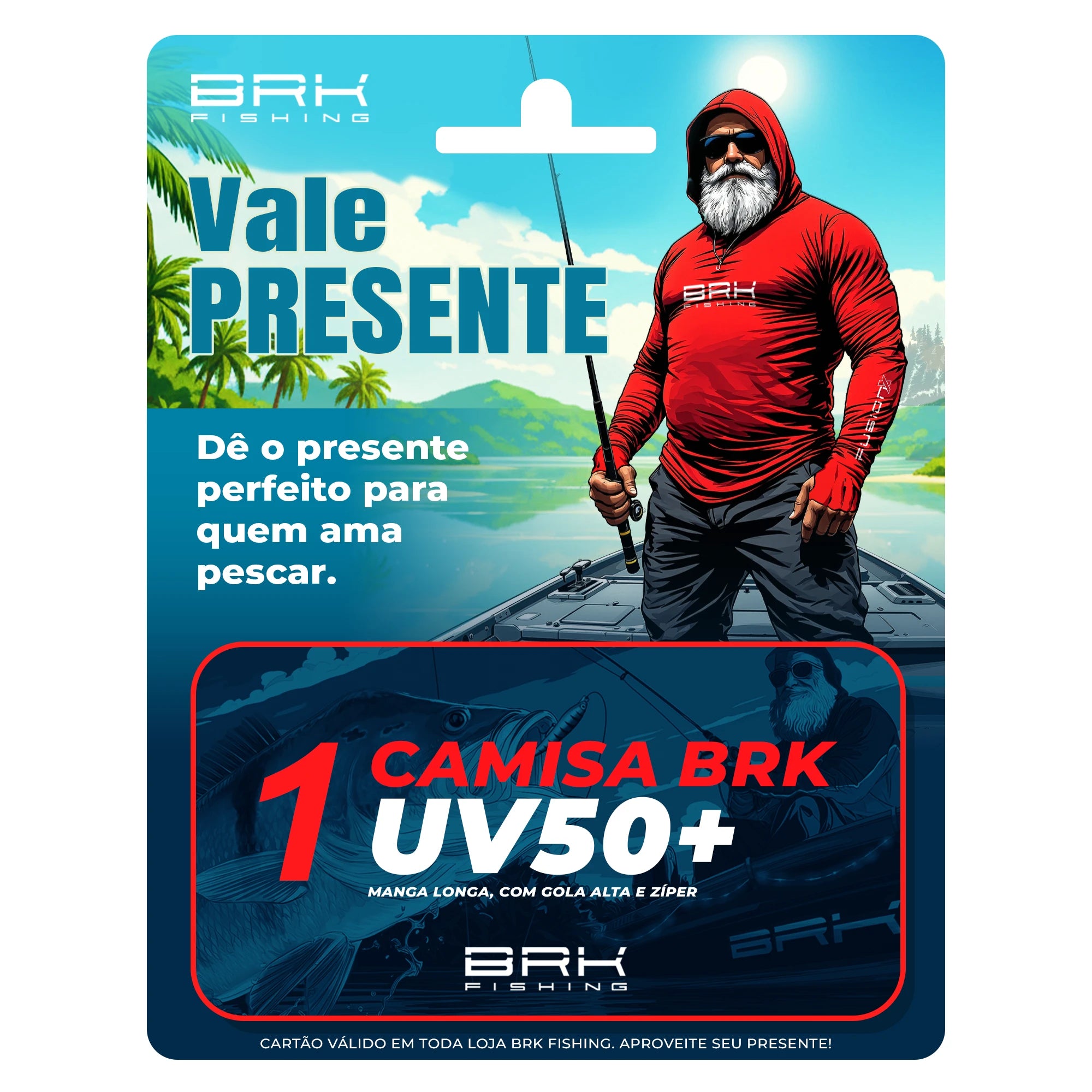Vale Presente BRK® — 1 Camisa Master UV50+ Brk Fishing