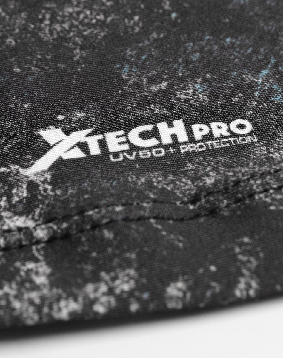 Camisa FusionX Brk Galaxy Preta e Azul com Capuz e Proteção UV50+ - Brk Fishing