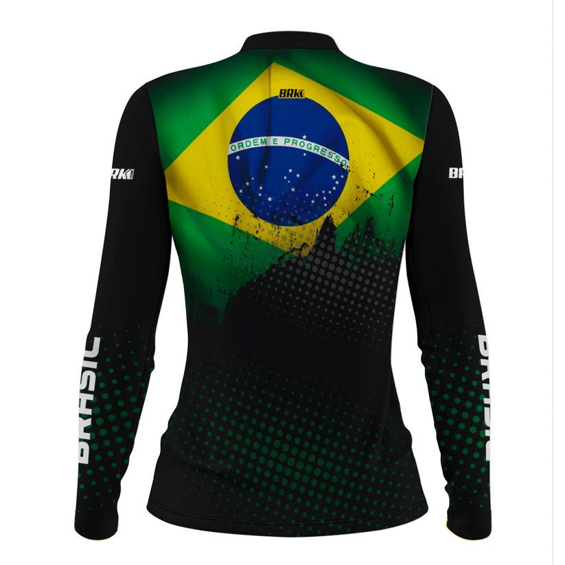 Camisa Agro Feminina Brk Brasil com Proteção Solar UV50+ - Brk Fishing