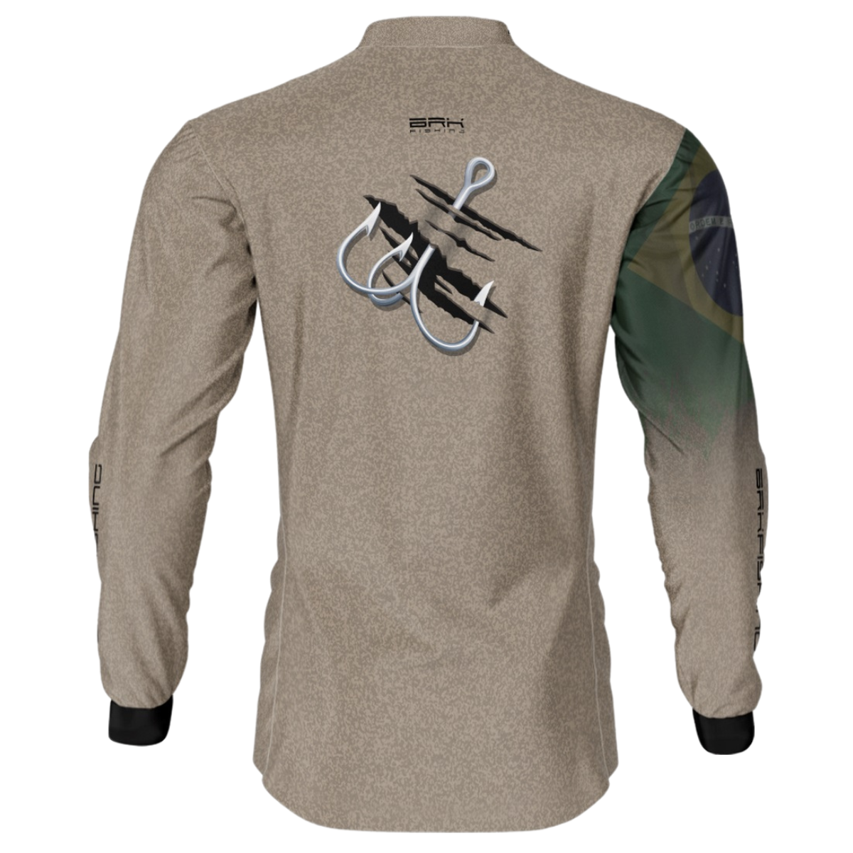Camisa de Pesca Brk Garateia Clean Bandeira Brasil com Proteção Solar UV50+ Brk Fishing